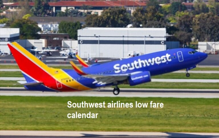 southwest airlines low fare calendar